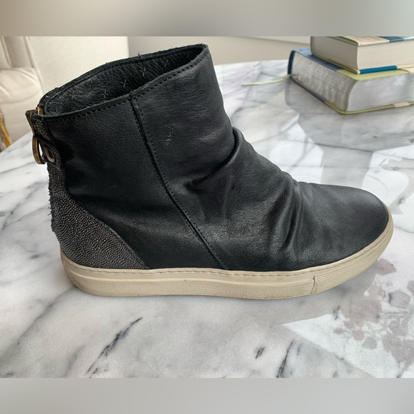 FIORENTINI + BAKER Black Leather Sneaker Shoe, Size 36.5, Excellent Condition - Picture 4 of 14